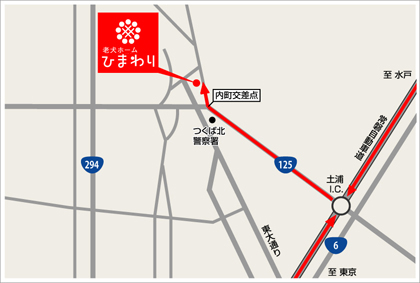 常磐自動車道からのマップ
